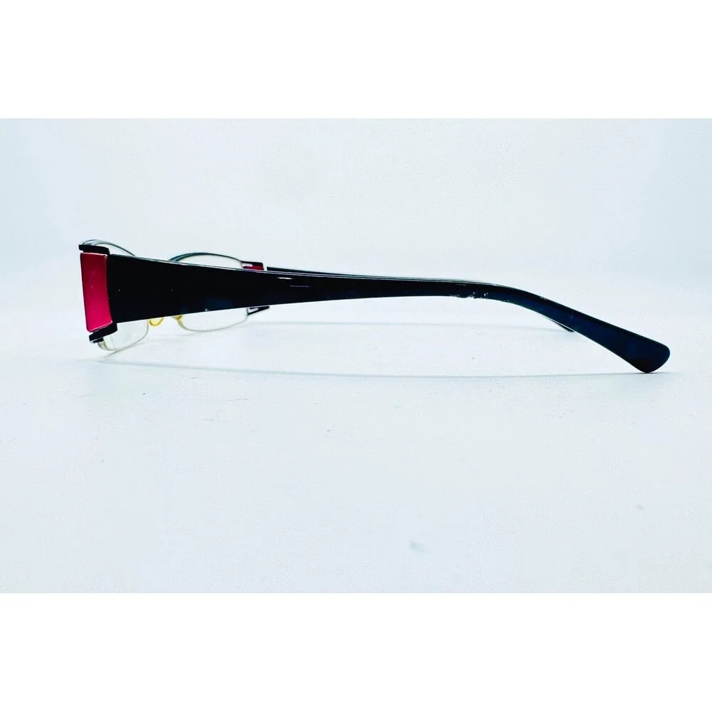 Just! Eyeglasses Women Black Red Rectangular Opal Black 52-18-135